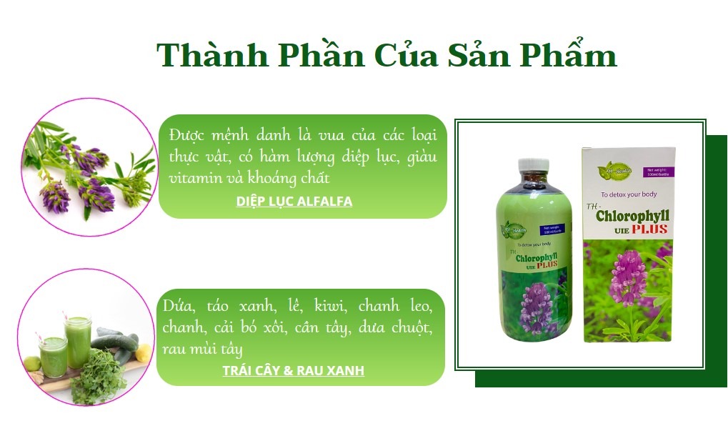 TH Chlorophyll UIE Plus - Chlorophyll UIE 100% tự nhiên