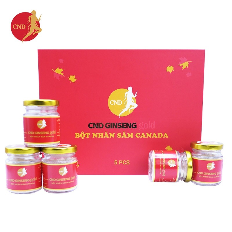 bột nhân sâm canada cnd ginseng set 5 hủ