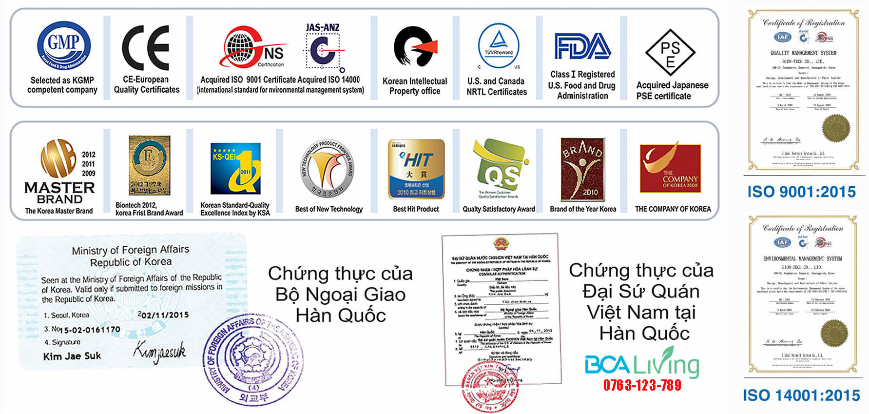 Chứng nhận uy tín toàn càu của thương hiệu Biontech