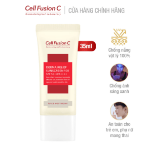 Kem chống nắng an toàn cho mọi loại da - Cell Fusion C Derma Relief Sunscreen 100 SPF50+/PA++++ 35ml + 35ml