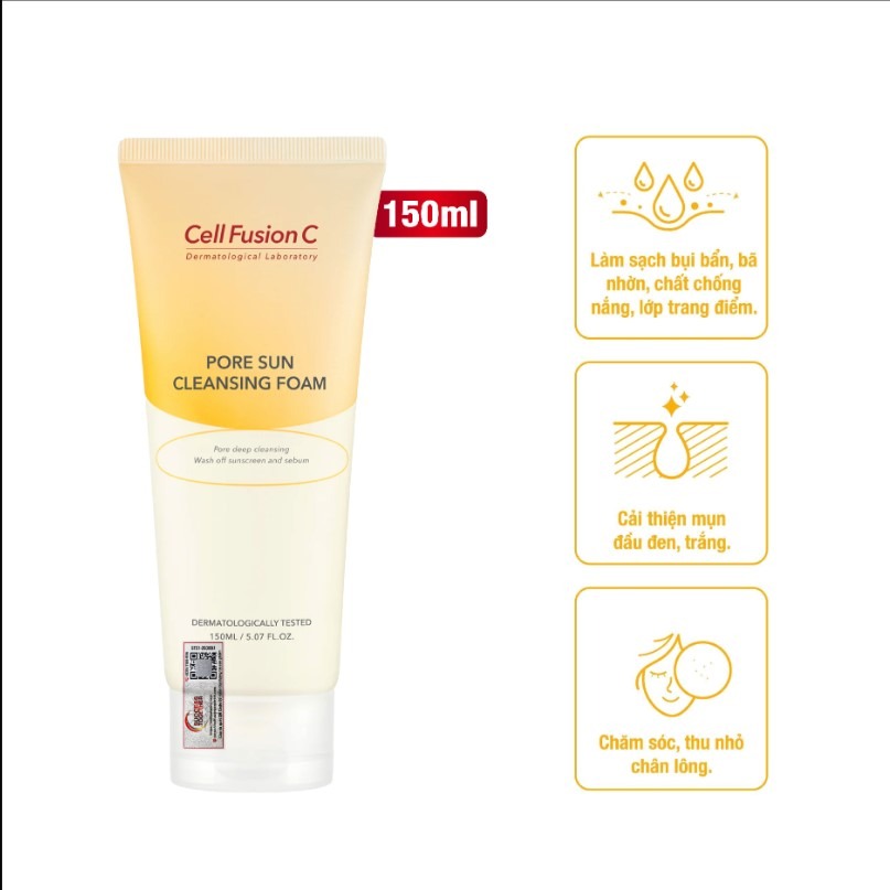 Sữa rửa mặt 5 Trong 1 Cell Fusion C Pore Sun Cleansing Foam 150ml