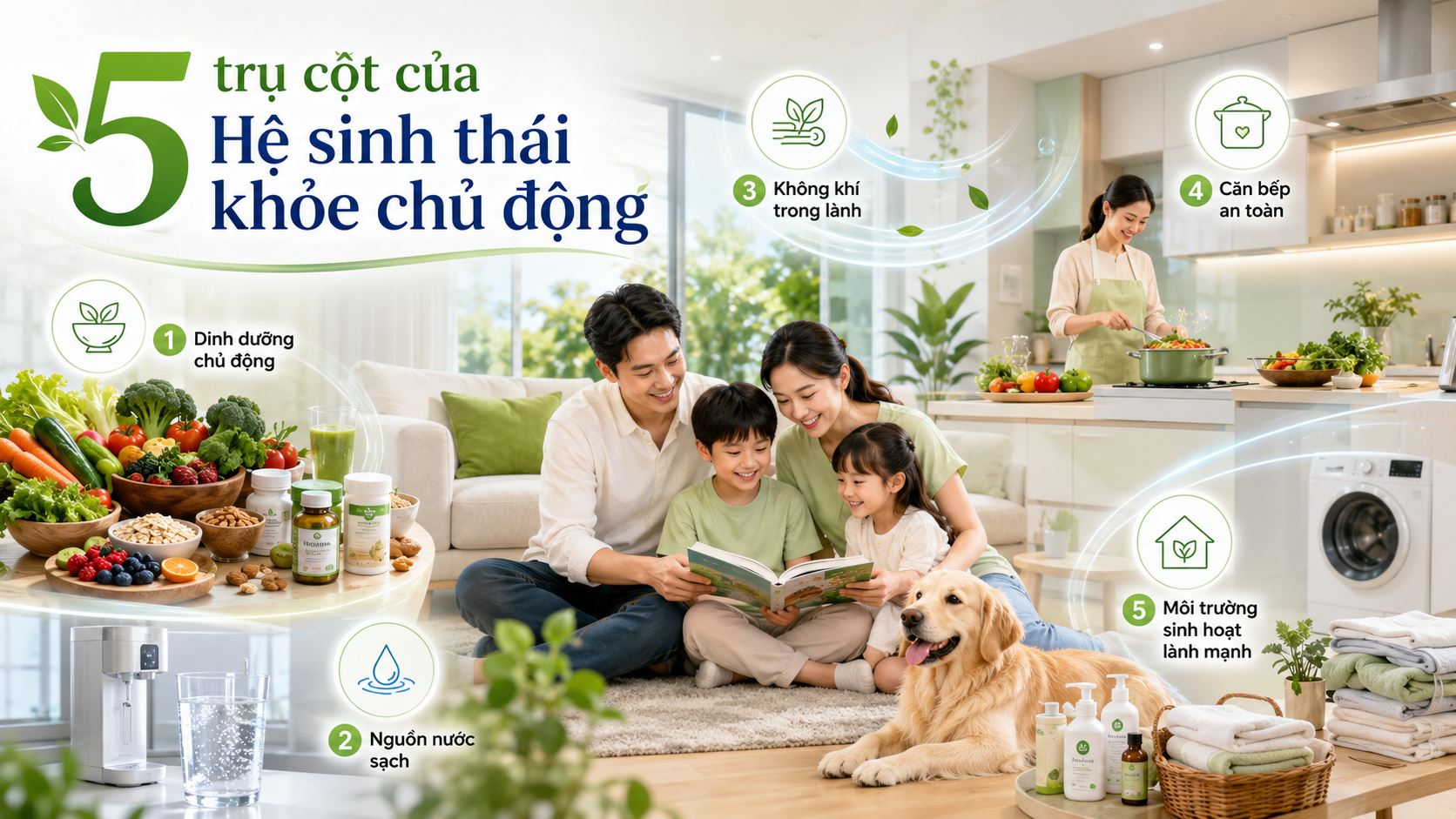 5 trụ cột hệ sinh thái khỏe chủ động